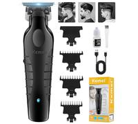 KEMEI 2299 Professional Hair Clippers for Men, Cordless Zero Gap DLC T-Blade Beard Trimmer, Electric Hair Trimmer with 3 Guide Combs