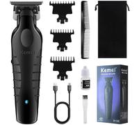 KEMEI 2299 Trimmer Professional Cordless Hair Clipper for Men Electric Beard Trimmers Barber Hair Cuttings Kit, Zero Gapped T Blade Trimmers for Men,