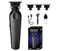 KEMEI Cordless Hair Trimmer, Pro Electric Cutting Machine, 0mm Clipper