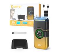 KEMEI Electric Foil Shavers for Men, Double Foil Razor with Floating Blades, Cordless Skin Fade Beard Shaver, USB Type C Rechargeable Up to 100 Min Usage, Travel Lock