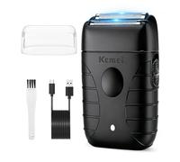 KEMEI Foil Shavers for Men, Electric Razor Double Foil Barber Shaver, Cordless Skin Fade Beard Shaver, USB Rechargeable Up to 180 Min Usage
