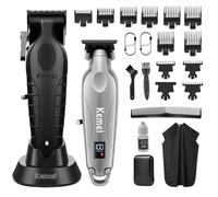 KEMEI Hair Clippers and Trimmers Set Professional, Baber Clippers for Hair Cutting, Rechargeable Electric Trimmers for Men, T-Blade Grooming Kit with 11 Guide Combs for Family, Gifts for Men
