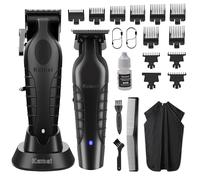 KEMEI Hair Clippers and Trimmers Set Professional, Baber Clippers for Hair Cutting, Rechargeable Electric Trimmers for Men, T-Blade Grooming Kit with 11 Guide Combs for Family, Gifts for Men