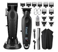 KEMEI Hair Clippers for Men, Professional Clippers and Trimmers Set, Cordless Zero Gap Trimmer for Men with LED Display, 11 Guide Combs, Mens Gifts