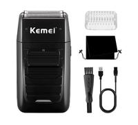 KEMEI Men's Reciprocating Cordless Razor Shaver Electric Rechargeable Shavers Precision Beard Sideburn Trimmer Razors Twin Blade Multifunction Grooming Razor