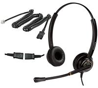 KEMEILE Corded Telephone Headset with Noise Cancelling Mic RJ9 U10P Bottom Cable Compatible with Polycom VVX, Avaya Digital, Fanvil, AudioCodes, Nortel, Office Call Center Landline Deskphones