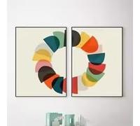 KEMEIQI 2pcs/set Modern Abstract Canvas Wall Art Prints Minimalist Split Art Posters for Living Room and Bedroom Decoration(30 * 50X2CM/frame)