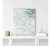 KEMEIQI Abstract Ocean Waves Glitter Water Photography Coastal Seascape Poster Canvas Painting Wall Art Pictures Home Room Decor 40x60cm Frameless