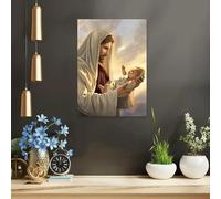 KEMEIQI Jesus Poster Printing Religious Faith Canvas Printing Classic Wall Art Pictures Office Bedroom Living Room Home Decoration 40x60cm Frameless