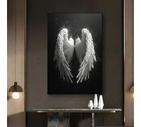 KEMEIQI Modern, Minimalist, Wall Art, Stylish White Angel Wings, HD Canvas Print Poster, Home Living Room Bedroom Decoration(60x90cm)