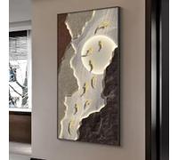 KEMEIQI Modern Simple Wall Art A school of goldfish River surging HD Canvas Printing Poster Living Room Bedroom Entrance Decor 60x120cm Frameless