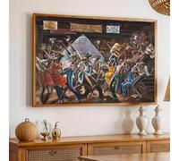 KEMEIQI Prints Canvas Painting Abstract The Sugar Shack Poster African Black Woman Man Dance Party Wall Art Home Room Decor 65x130cm Frameless