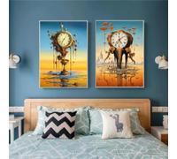 KEMEIQI Salvador Dali Classic Art Masterpiece Posters Canvas Painting Strange Abstract Art Wall Pictures for Living Room Decor 30x50cmx2 Frameless