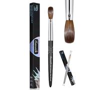 KEMEISI Acrylic Nail Brush #16, Kolinsky Nail Art Brushes, Sturdy Handle Oval Shaped Design Tools for Professional Manicure DIY