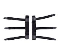 Kemelo 2Pieces/Set Mens Shirt Stays Elastic Leg Suspenders Plastic Non-Slip Locking Clamps,Simple Belt,Black