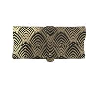 KemEng Art Deco Black, Soft Eyeglasses Bag Anti-Scratch Spectacles Sleeve Portable Eyewear Case Pu Leather Sunglasses Case