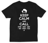 KEMENG Keep Calm and Call The IT Crowd Maurice Moss The IT Crowd TV Show Gift T-Shirt Black XL