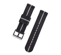 KemEng Nato Watch Strap 20/22mm Quick Release Bracelet Watchband, Black Beige, 20mm