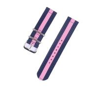 KemEng Nylon Watch Band 18-24mm Classic Nylon Nato Watch Straps, Blue Pink, 20mm