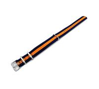 KemEng Weave Nylon Watch Strap 12-24mm Sports Watch Strap, Blue Orange, 14mm