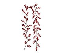 Kemengsuer 5.7ft Red Berry Garland - Christmas & Winter Burgundy Berry Decor for Fireplace & Table