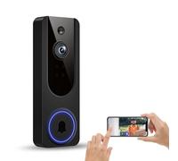 Kement Smart Video Doorbell Wireless with AI Human Detection, Live View, Night Vision, 2-Way Audio, 2.4G WiFi, Cloud Storage (Sold Separately) for Indoor/Outdoor Surveillance