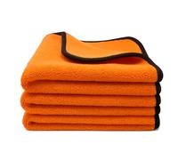 Kemes Drying Cloth Car Microfibre Cloths Pack of 3 600 GSM 4-Way Absorbent Polishing Cloth Car Wash Car Care and Household Microfibre Cloth for Polishing 30 x 30 cm Orange