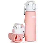 Kemier Collapsible Water Bottle - Drinks Bottle Silicone Foldable Water Bottle for Travel | Gym | Hiking BPA Free Portable Leakproof Sports Water Bottle with Carabiner 750ML | 26OZ