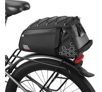 KEMIMOTO 2-in-1 Bicycle Rear Pannier Rack Bag - 11L Water Resistant Pannier Rack Bag for Commuter & Short Trips, with Shoulder Strap, Carry Handle & Multiple Compartments