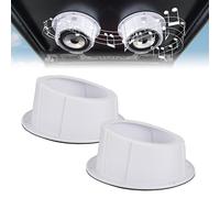 KEMIMOTO 2PCS Angled Speaker Enclosures Boxes Pods, Universal for 6.5" Speakers Compatible with UTVs, RVs, Cars, Boats, Trunks, Trailers for 9.56 Inch Surface Mount (White)