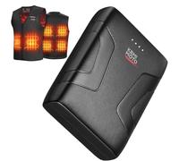 KEMIMOTO 5V 2A Power Bank for Heated Vest, Heated Vest Battery Pack, 10000mAh Ultra-Compact Power Bank for Heated Jackets, Trousers, Thermal Underwear, Outerwear