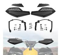 Kemimoto ATV HandGuard and Wind Deflector Kit with Mounting Straps Compatible with Can-Am Outlander, Renegade and DS, Replace 715001706 + 715001378