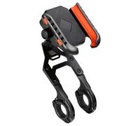 KEMIMOTO Bike Phone Holder, Dual Arm, for E-Bike Handlebars | One-Hand Operation, 4-Point Damping, 360° Rotation, Fits 5.4-7.2 Inch Smartphones