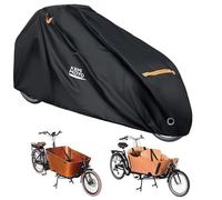 KEMIMOTO Cargo Bike Cover, 420D Durable Material - Waterproof, Extra Long Tricycle Cover, Bicycle Protective Cover, Cargo Bike, Single Track with UV Protection, Foldable Cargo Bike Tarpaulin