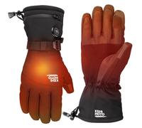 KEMIMOTO Heated Ski Gloves for Men Women, -10°C to -5°C Rechargeable Heating Gloves with 7.4V 2500mAh Battery, Electric Waterproof Hand Warmers with 3 Heating Setting for Skiing Hiking