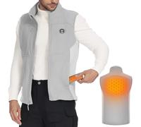 KEMIMOTO Heated Vest for Men and Women, Heated Vest with Hand Warmer Function, 5 Heating Zones, USB Heating Vest with 10,000mAh Battery for Skiing, Fishing, Motorcycling, Outdoor Activities