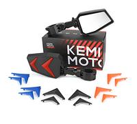 Kemimoto UTV Black Blue Red Orange Side Mirrors compatible with Polaris RZR 900 1000 XP Pro Talon Can Am- Work with 1.75"-2" roll bar cage