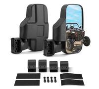 KEMIMOTO UTV Mirrors, UTV Side Mirrors Fits 1.6-2 IN Roll Cage Compatible with Pioneer Polaris RZR 900 1000 Can Am Kawasaki Mule Rhino YXZ Zforce Shatter Proof Tempered Glass