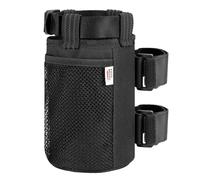 kemimoto UTV Roll Bar Drink Cup Holder with Mesh Pocket- Adjustable Water Bottle Holder Universal Compatible with 1.7" to 2" Roll Cage RZR Ranger General Maverick X3 Commander Defender Pro