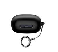 Keminsung case Compatible with soundcore C40i Cover Wireless Earbuds Silicone Material Shockproof Unique Portable Protective Cover with Carabiner (Black)