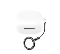 Keminsung Protective for Anker soundcore p31i case Cover Wireless Earbuds Silicone Material Shockproof Unique Portable Cover with Carabiner (White)