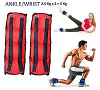 Kemket Ankle Wrist Weights Running Exercise Adjustable Wrist Strength Gym Fitness Resistant Training Straps 5kg