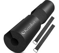 Kemket Barbell Squat Pad - Neck & Shoulder Protective Pad with Securing Straps 44cm*9cm - Support for Weight Lifting, Squats, Lunges & Hip Thrusts (Black)