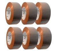 Kemket Packaging Tape, Industrial Duty Brown Parcel Tape 6 Rolls With Low Noise - 48mm X 150m, Secure Sticky Brown Tape For Box Packaging, Moving Boxes