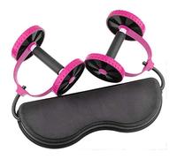 Kemket Pull Rope Abdominal Muscle Wheel - Strengthen, Stretch, and Tone Your Abs, Core, Arms, Back, and Shoulders (Pink)