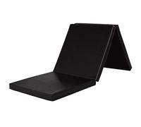 Kemket Tri-Fold Exercise Mat with Handles- Yoga Pilates Exercise Fitness Closed Cell EVA Foam Non Slip Mat 180cm x 60cm x 5cm (Black)