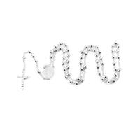 KEMOLOVE Rosary Beads Catholic Necklace for Women and Men Stainless Steel Long Crucifix Cross Christian Religious Anglican Prayer Beads Y-Necklace Jewelry with a Gift Box, Regular, Stainless Steel, No