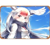 Kemono Friends, Red Crowned Crane (Kemono Friends) Anime Poster Home Wall Art Decoration Retro Metal Tin Sign 8x12 inch