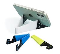 Kemoxan V Cell Phone and Tablet Stands, Smartphone Kickstand for Desk, Universal Foldable Upgrade Mobile Mount, Pocket-Sized, Waterproof, by (Pack of 3, Fluorescent Yellow, Blue, White)