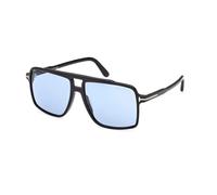 TOM FORD FT1177 KEMP 01V Man Sunglasses Acetate Black Blue Squared Normal
